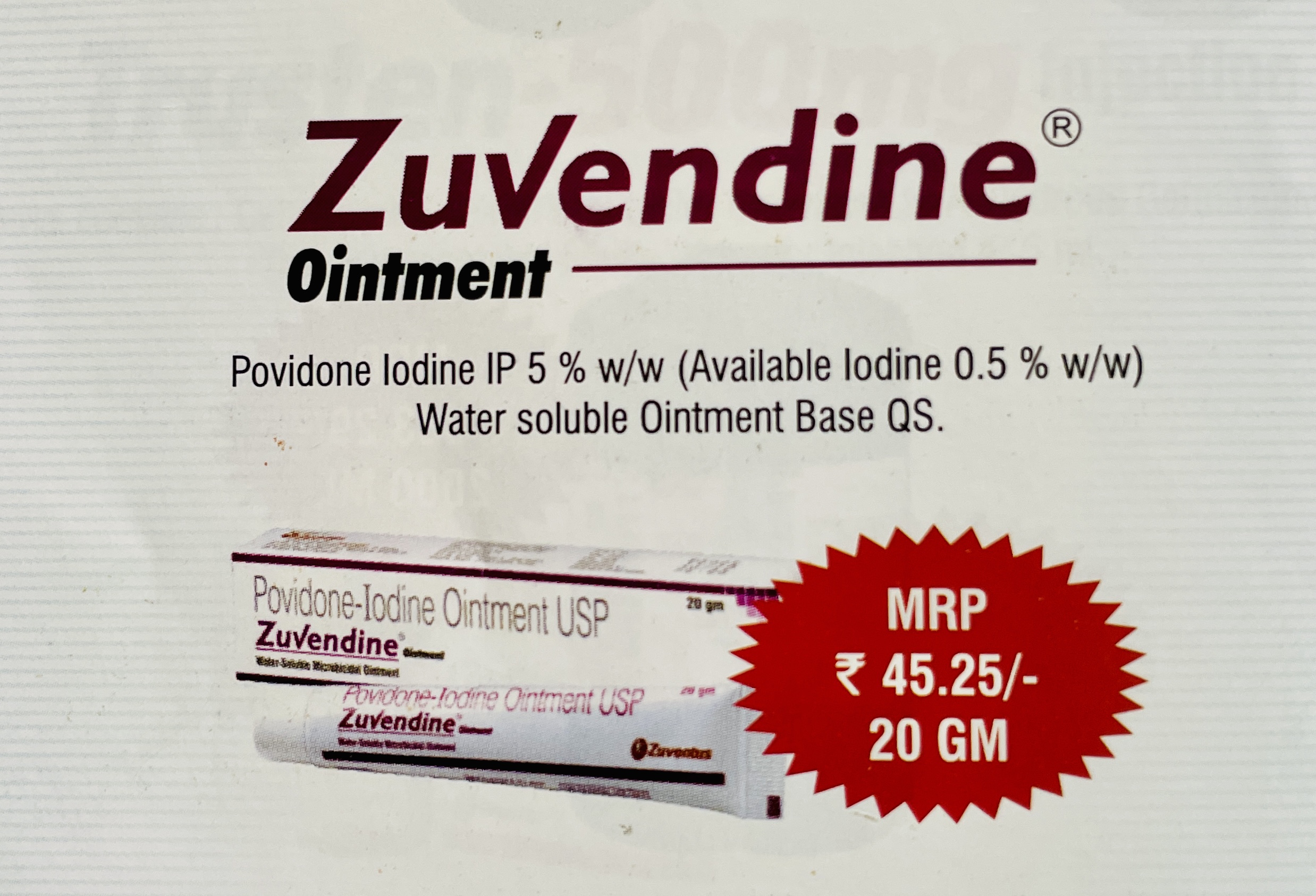 ZUVENDINE OINTMENT