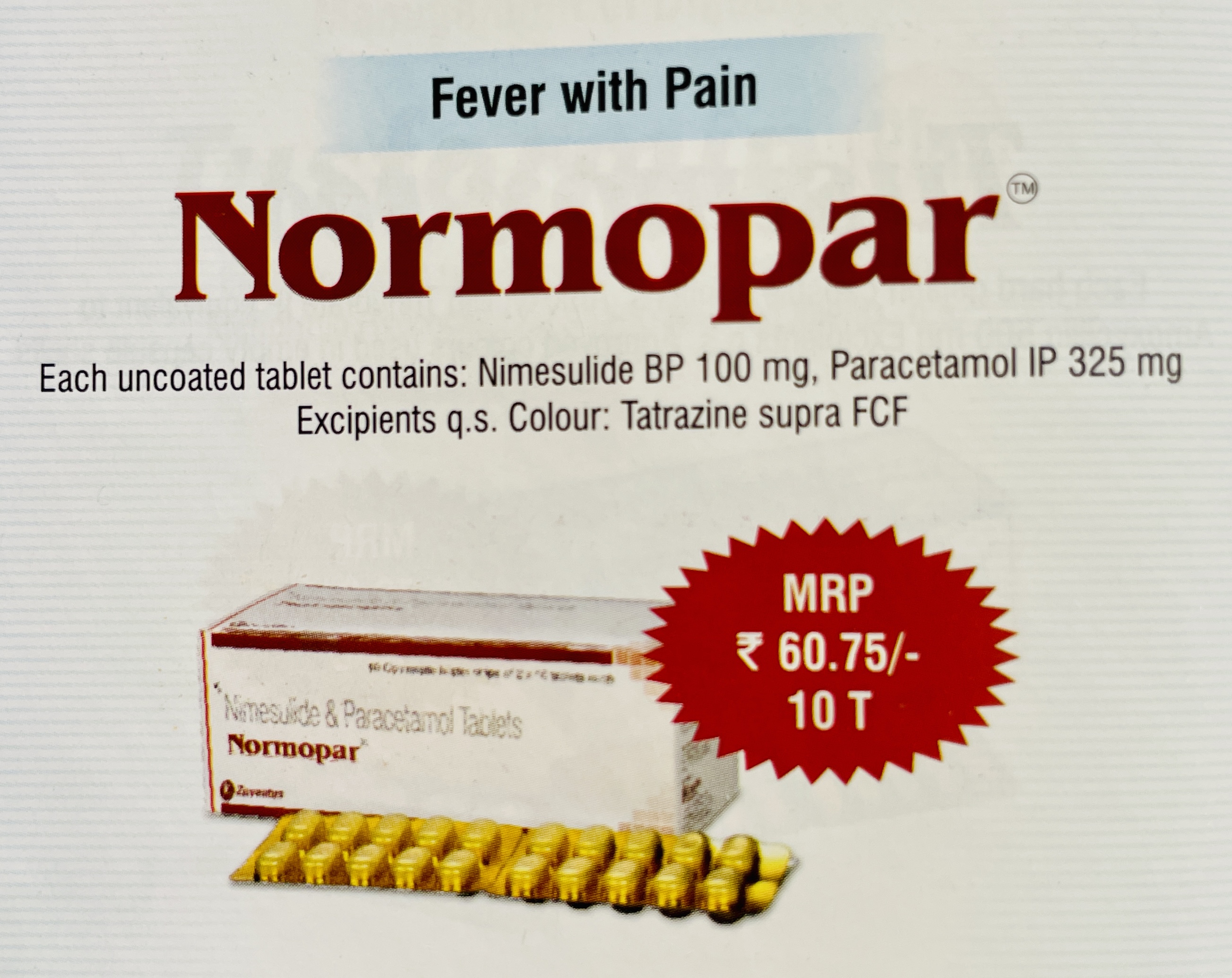 NORMOPAR TABLETS