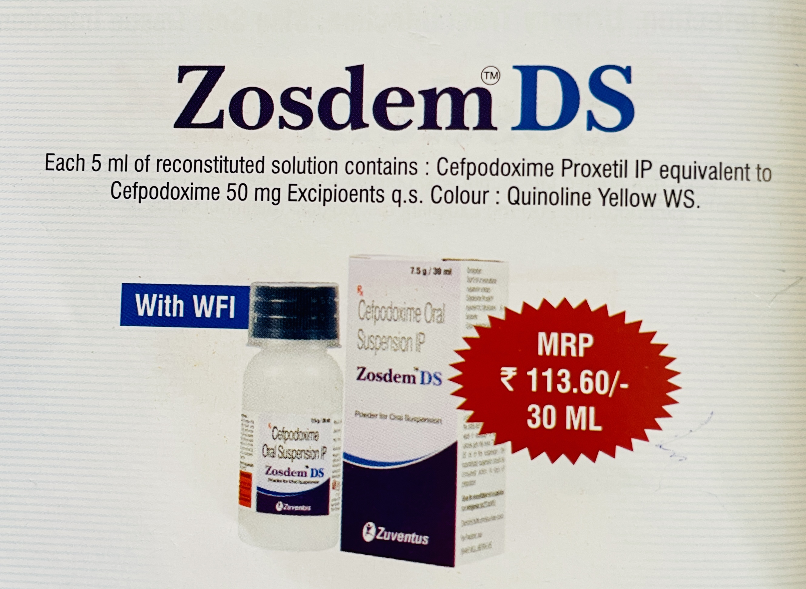 ZOSDEM DS DRY SUSPENSION WITH SWFI