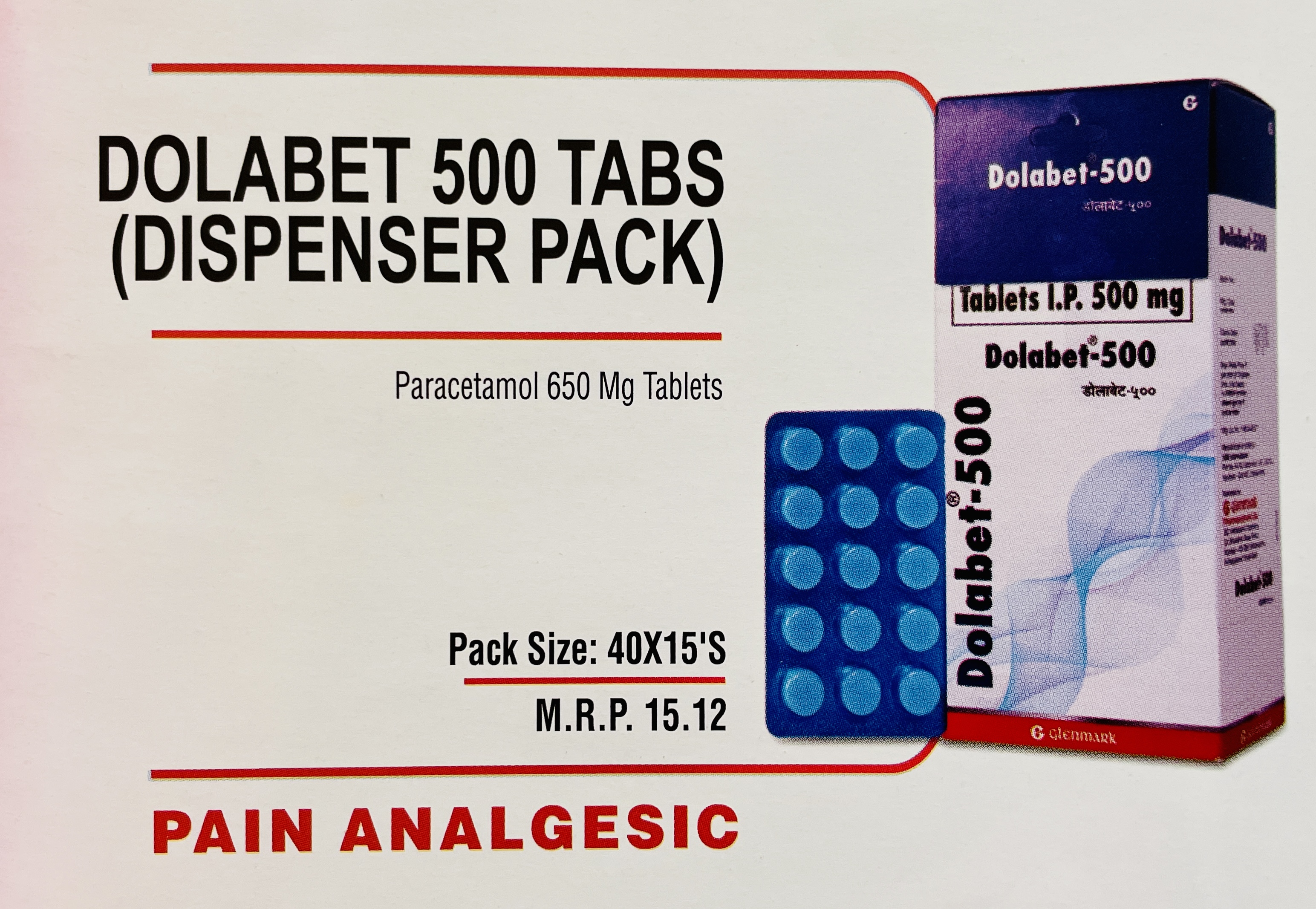 DOLABET 500 TABS (DISPENSER PACK)