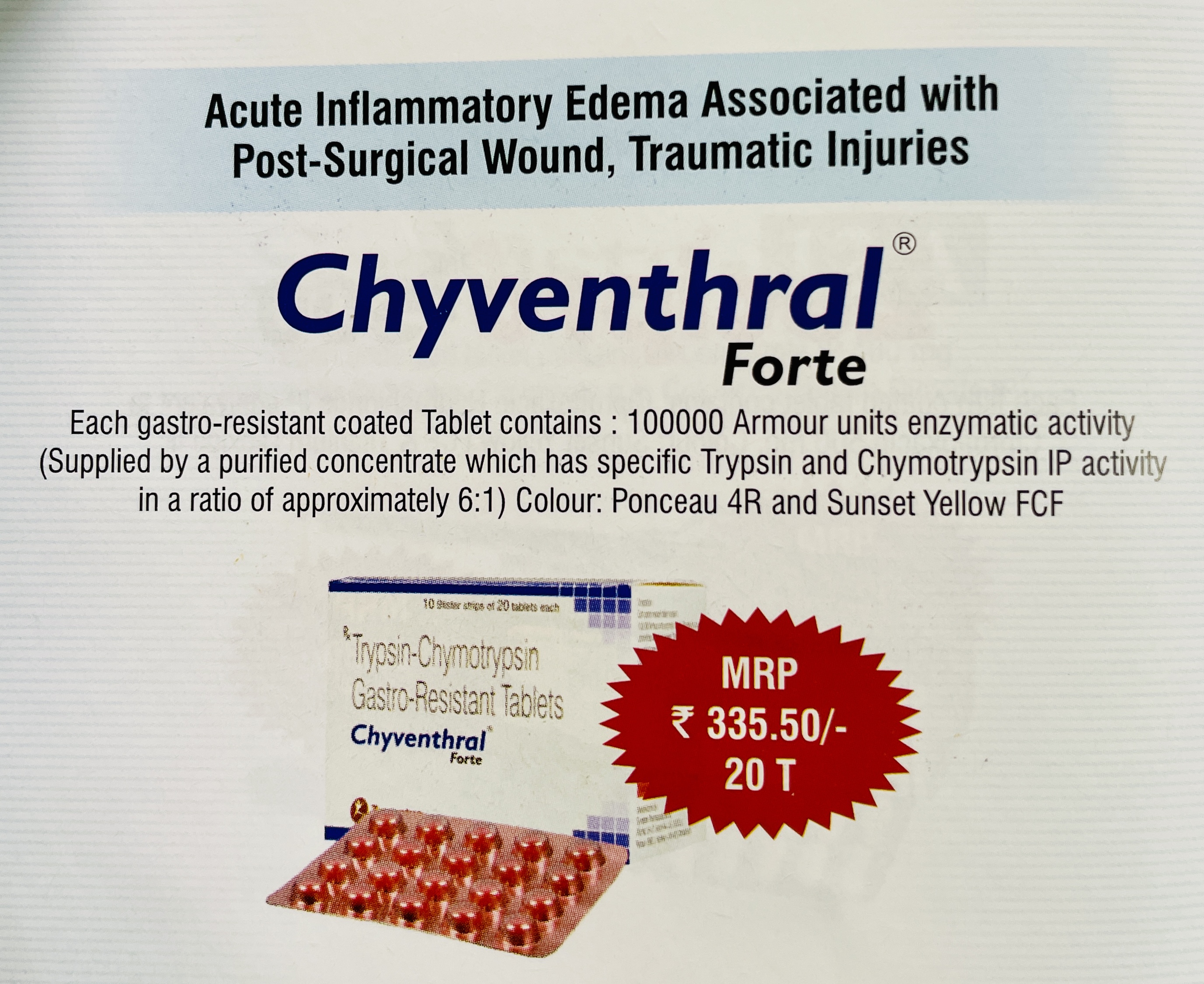 CHYVENTHRAL FORTE TABLET
