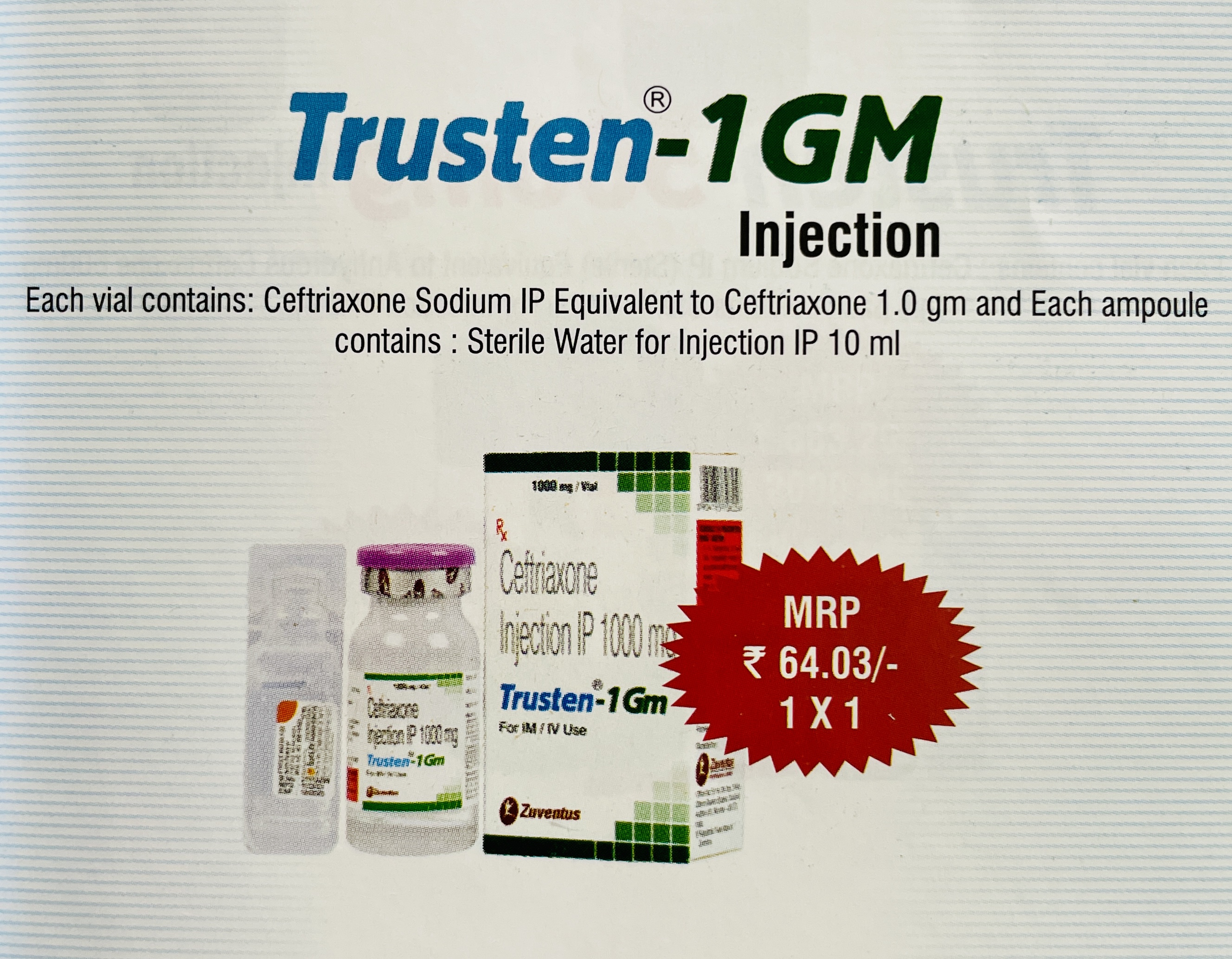 TRUSTEN 1 GM INJECTION
