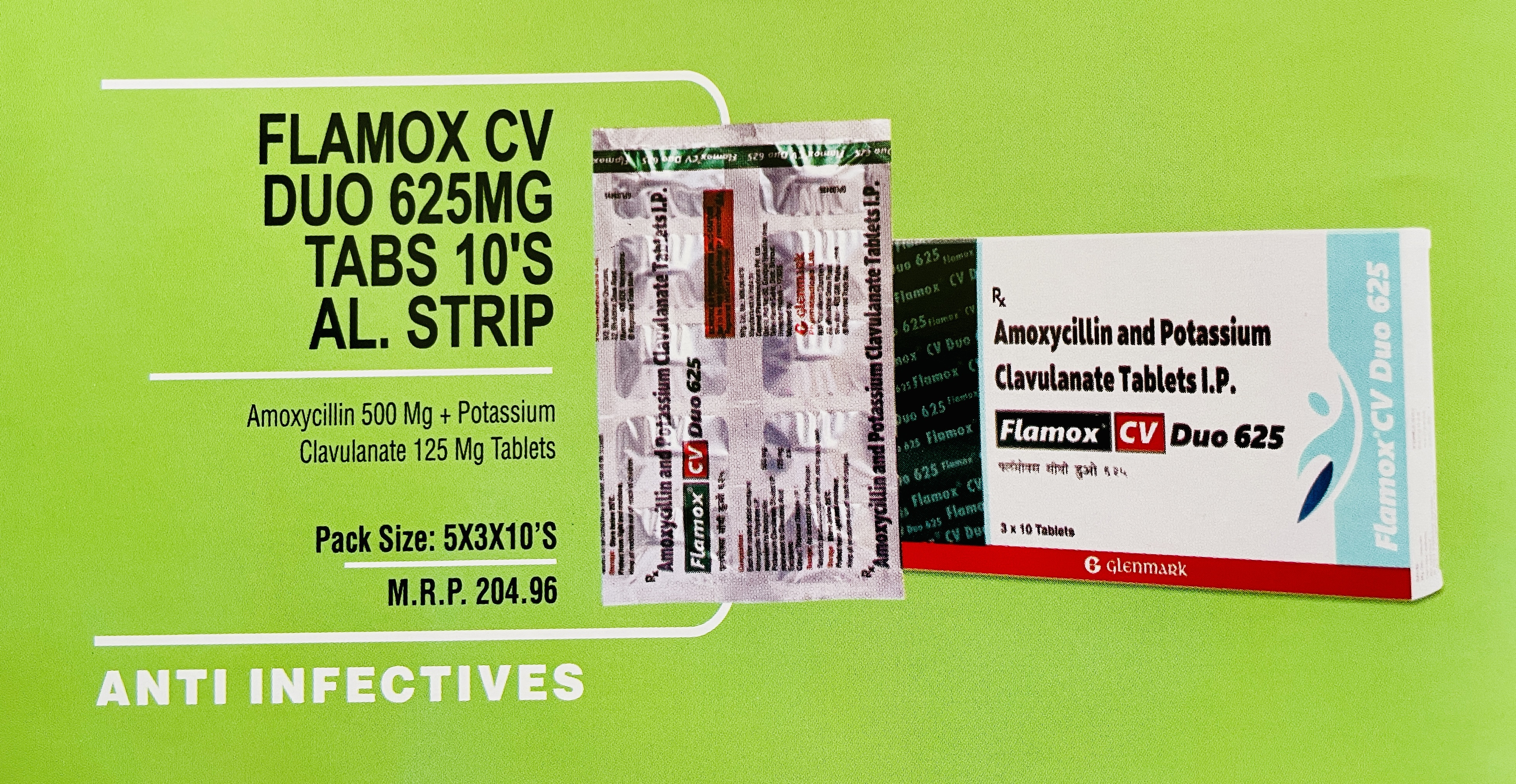 FLAMOX CV DUO 625MG TABS 10'S AL. STRIP
