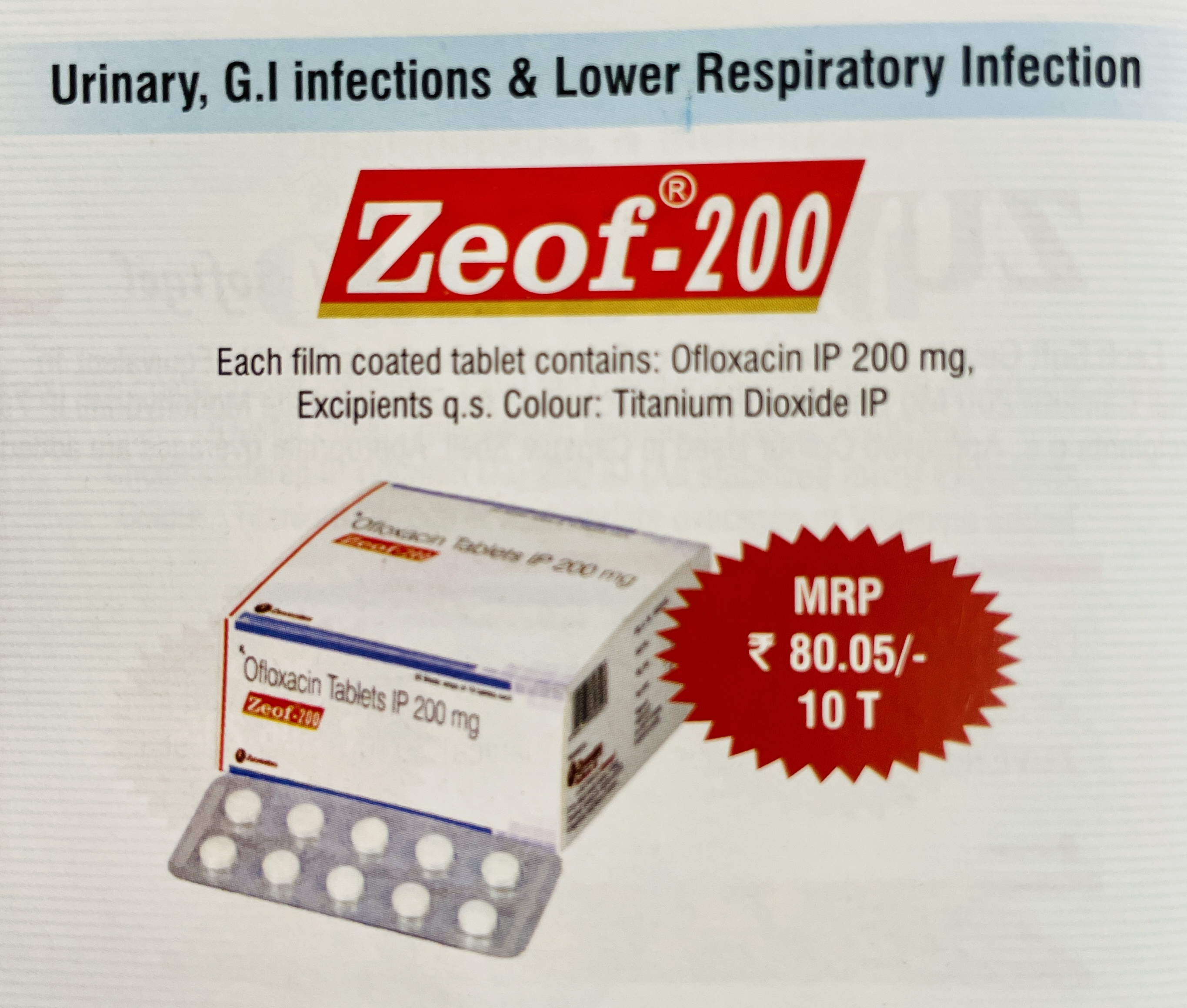ZEOF 200 TABLET